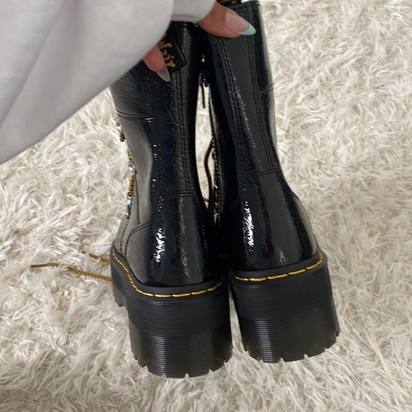 Dr. Martens Black and Gold Platform Boots - Picture 4 of 6